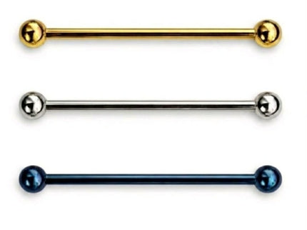 Basic Straight Industrial Barbell Bar with Ball Ends
