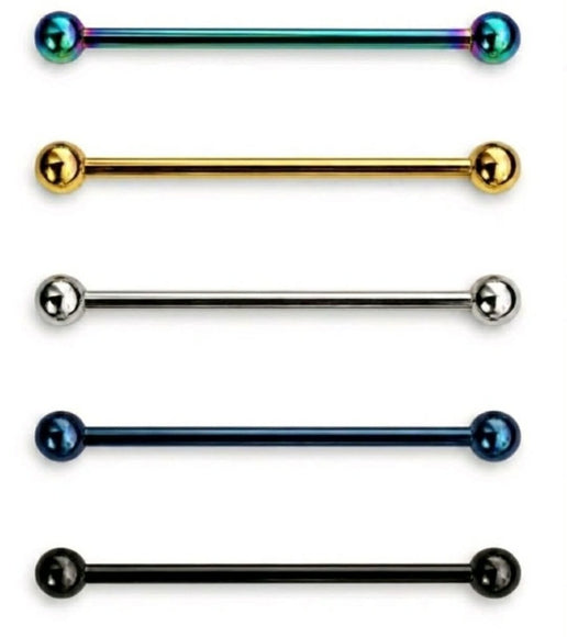 Basic Straight Industrial Barbell Bar with Ball Ends