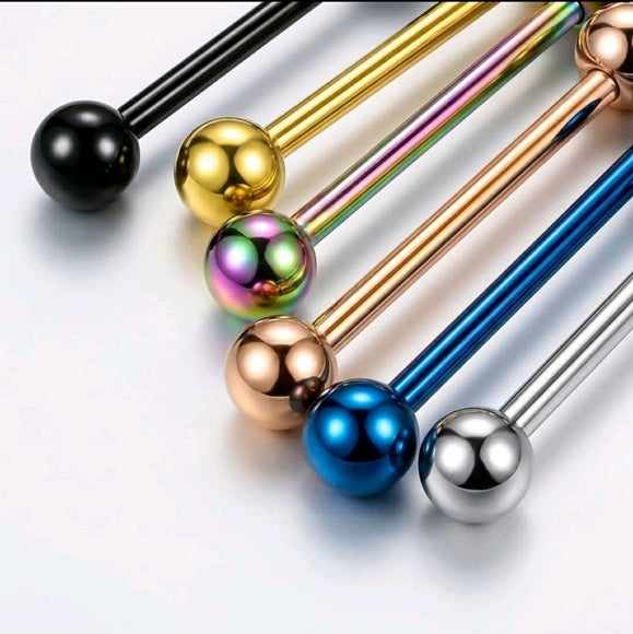Basic Straight Industrial Barbell Bar with Ball Ends