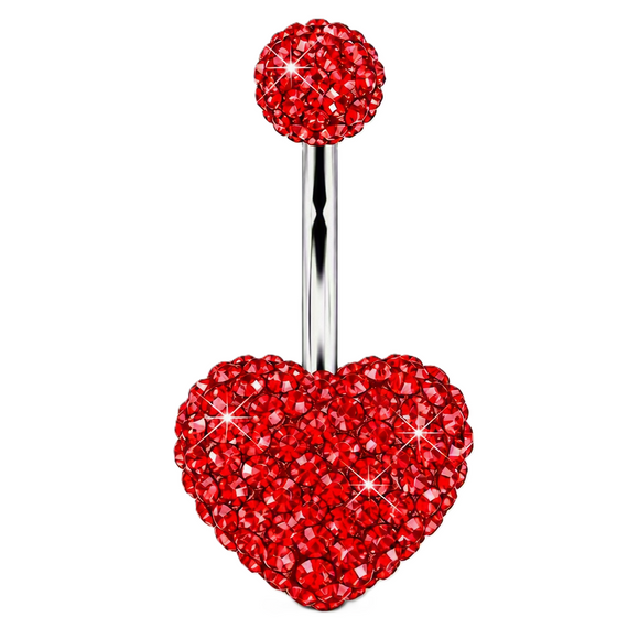 Ferido Heart Surgical Steel Belly Bar