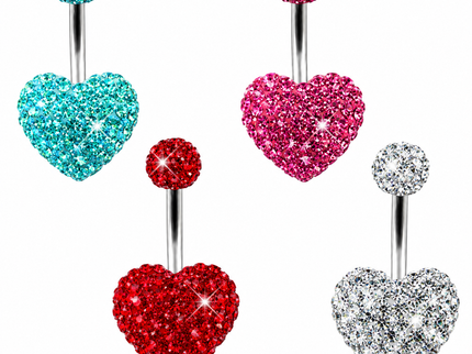Ferido Heart Surgical Steel Belly Bar