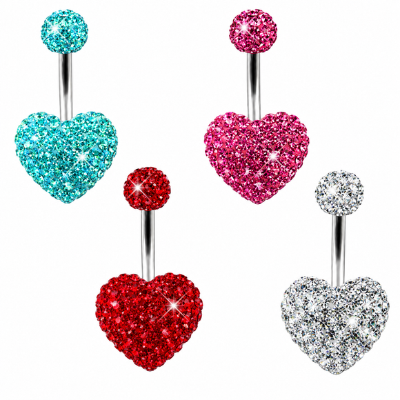Ferido Heart Surgical Steel Belly Bar