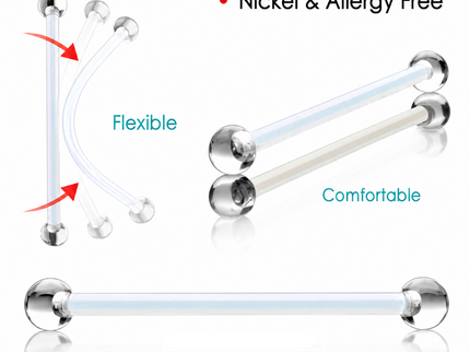 Bioflex Flexible Barbell Bar Piercing Retainer