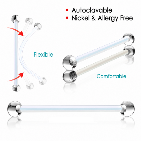 Bioflex Flexible Barbell Bar Piercing Retainer