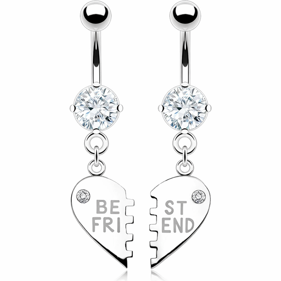 Best friends Belly Button Bar Piercing