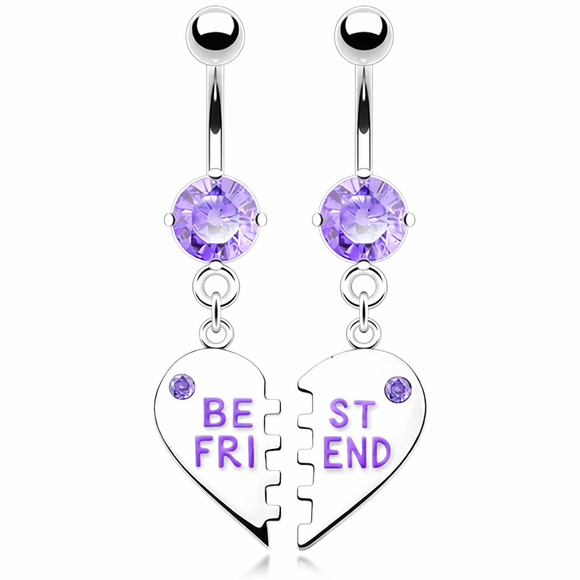 Best friends Belly Button Bar Piercing