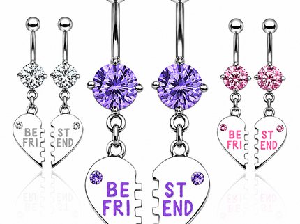Best friends Belly Button Bar Piercing