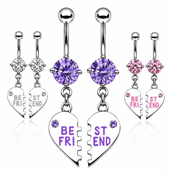 Best friends Belly Button Bar Piercing