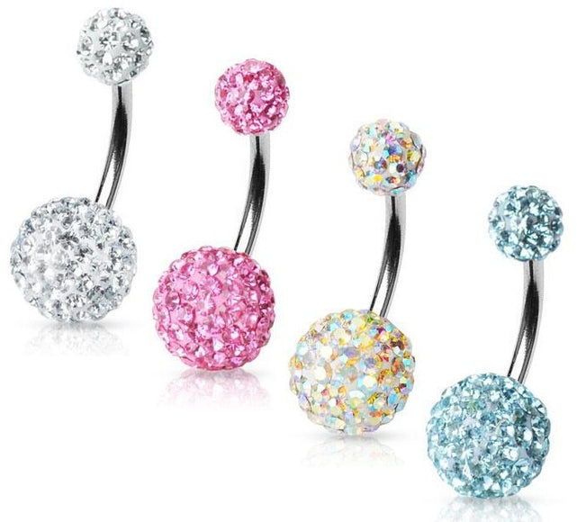 Belly Button Bar Piercing with Ferido Gem