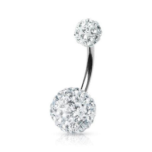 Belly Button Bar Piercing with Ferido Gem