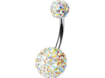 Belly Button Bar Piercing with Ferido Gem
