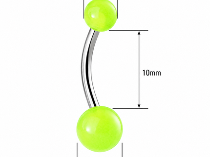 5 Pack of Belly Bars with Glow In The Dark Balls
