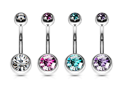 4 Pack of Assorted Double Gem Belly Bars