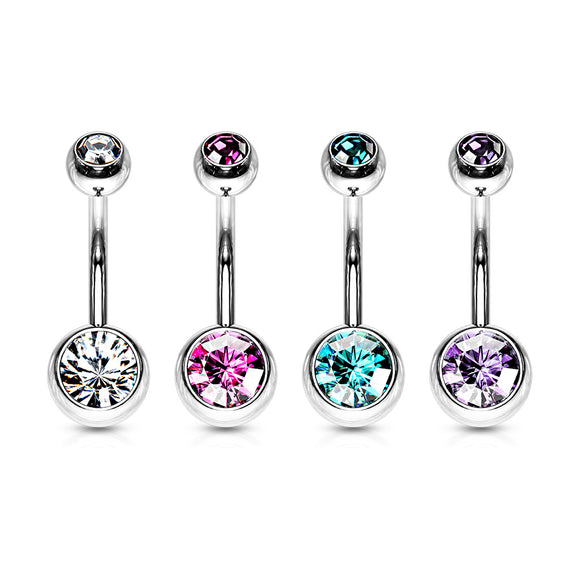 4 Pack of Assorted Double Gem Belly Bars