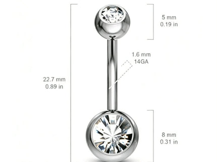4 Pack of Assorted Double Gem Belly Bars
