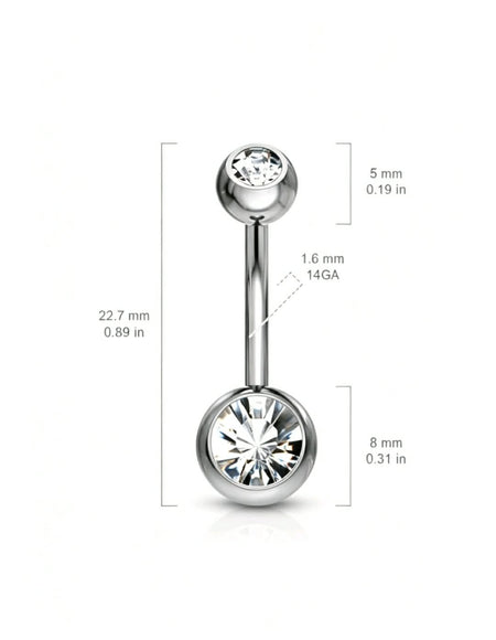 4 Pack of Assorted Double Gem Belly Bars