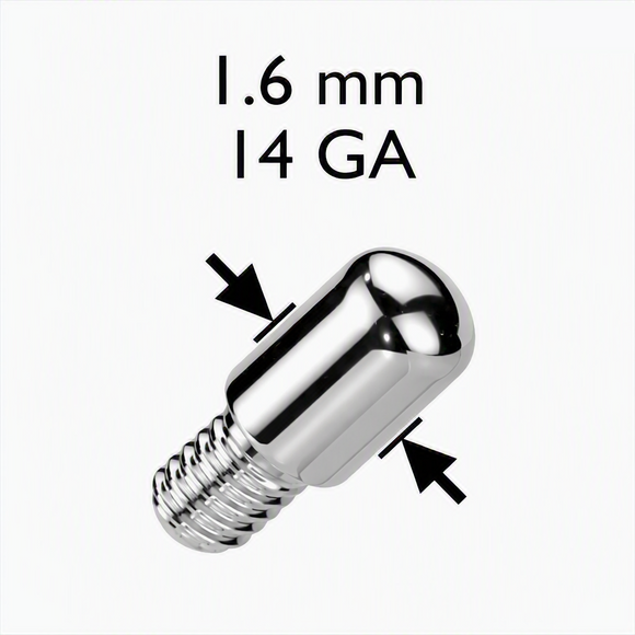 2mm Micro Dermal Anchor Healing Post for Piercing