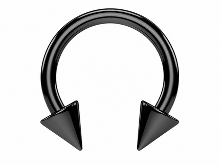 Spiked Titanium Horseshoe Barbell