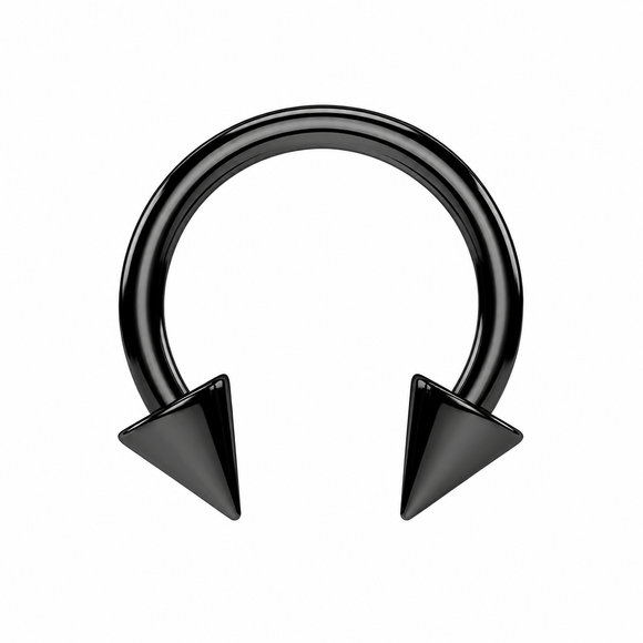 Spiked Titanium Horseshoe Barbell