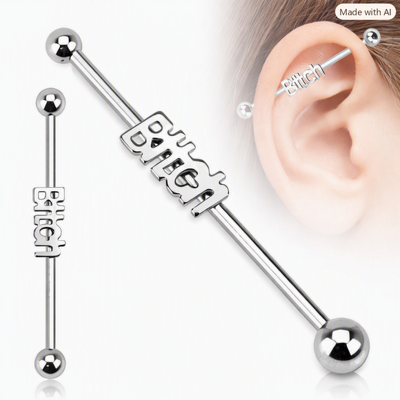 Industrial Scaffold Bar with "Bitch" Logo