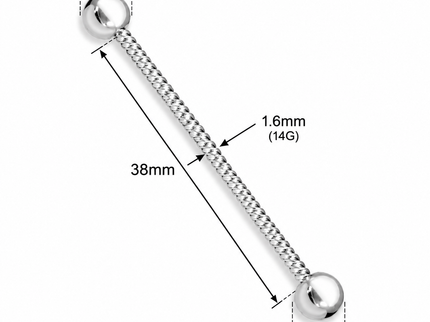Twisted Rope Industrial Scaffold Barbell