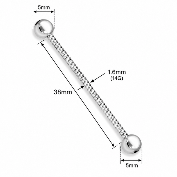 Twisted Rope Industrial Scaffold Barbell