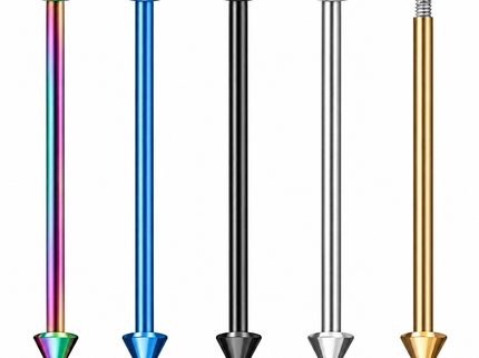Basic Straight Industrial Barbell Bar with Spiked Ends