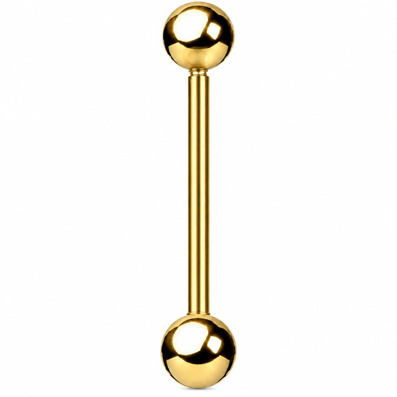 Basic Straight Industrial Barbell Bar with Ball Ends
