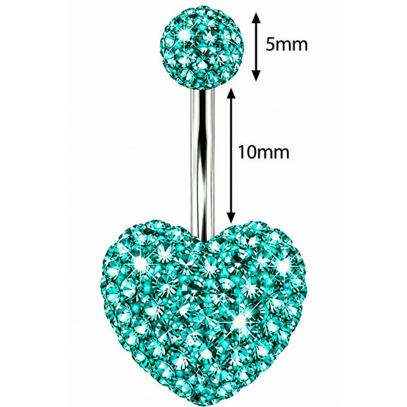Ferido Heart Surgical Steel Belly Bar