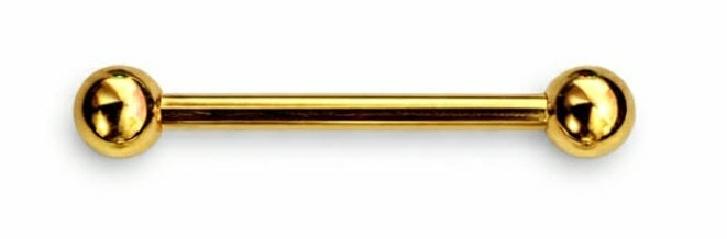 Titanium Plated Straight Basic Barbell Piercing