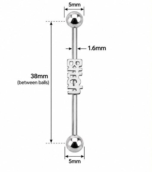 Industrial Scaffold Bar with "Bitch" Logo
