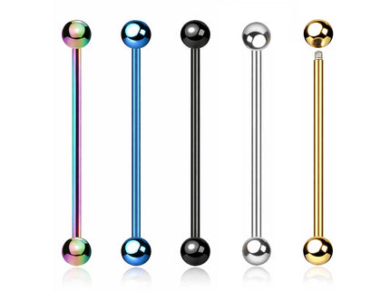 Basic Straight Industrial Barbell Bar with Ball Ends
