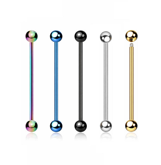 Basic Straight Industrial Barbell Bar with Ball Ends